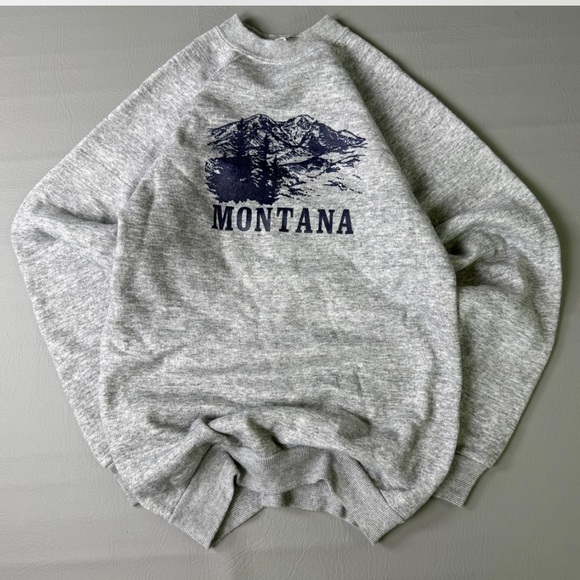 Vintage Gray Montana Sweatshirt Sz XS or S - Picture 2 of 11